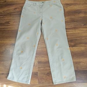 J crew favorite fit embroider starfish capri pants